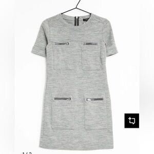 J. Crew wool blend Gray Casual Dress size 10